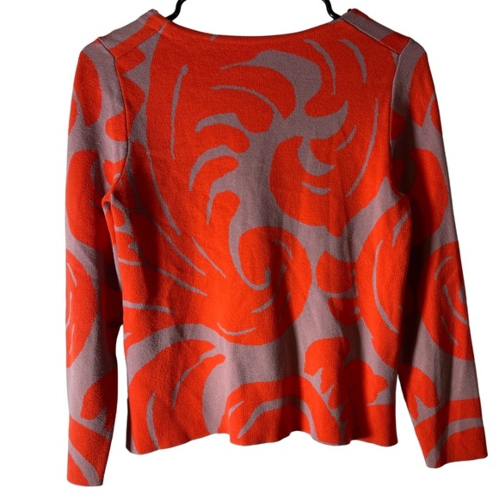 Ann Taylor Red Fan Leaf Sweater Size S - Picture 3 of 5
